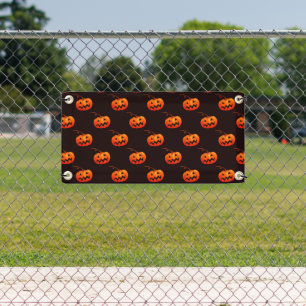 Banderoles Citrouille D'Halloween, Citrouille Orange Trou Ou 