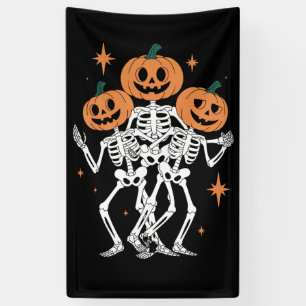 Banderoles Citrouille squelette Halloween Citrouille Saison S