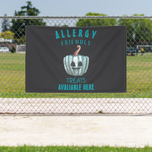 Banderoles Citrouille turquoise Halloween Allergie Traitement