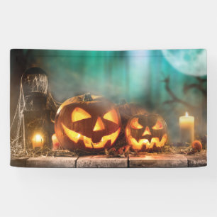 Banderoles Citrouilles d'Halloween et chauves-souris