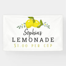 Citrus citron Floral Lemonade Stand Kids Blanc