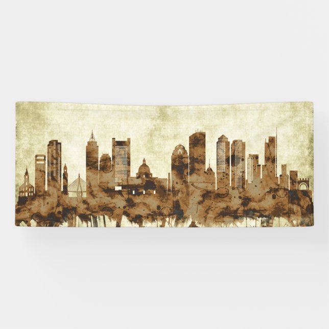Banderoles Cityscape de Boston Massachusetts (Horizontal)