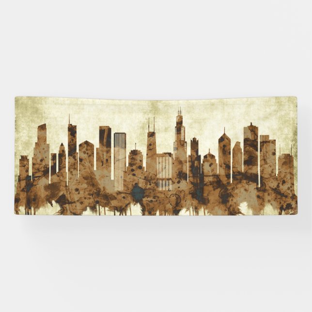 Banderoles Cityscape de l'Illinois (Horizontal)
