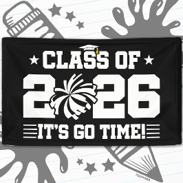 Banderoles Class of 2026 Cheer Graduation It’s Go Time Quote