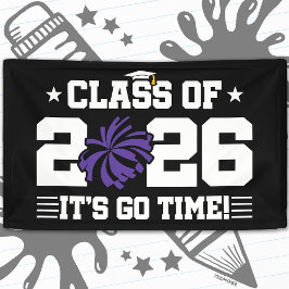 Banderoles Class of 2026 Purple Cheer Graduation It’s Go Time