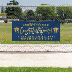 Banderoles CLASSE DE 2022 Cérémonie de graduation scolaire su