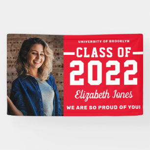 Banderoles Classe de Bourgogne Rouge moderne de 2022 - Diplôm