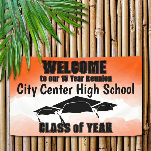 Banderoles Classe frontière Orange Aquarelle Bienvenue