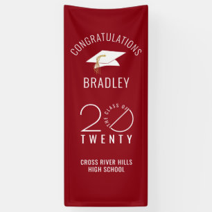 Banderoles CLASSE Moderne DE 20XX Red Graduation Door