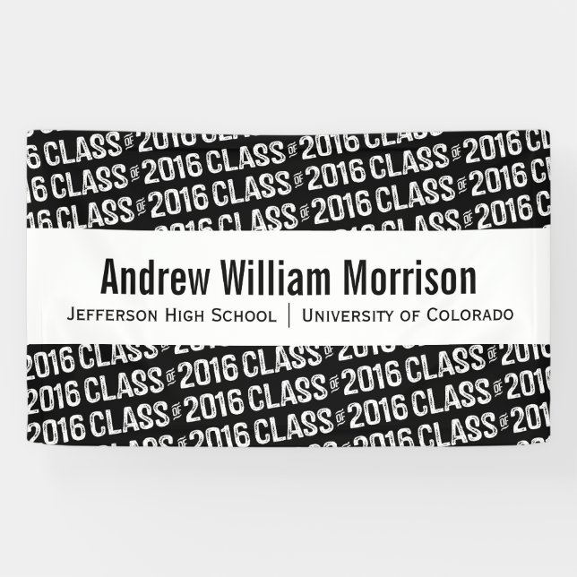 Banderoles Classe moderne de couleur 2016 de coutume (Horizontal)