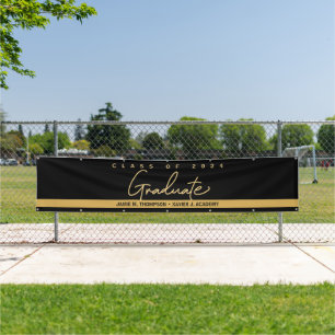 Banderoles Classe noire de 2024 Graduate graduation Banner