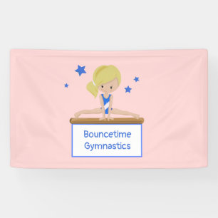 Banderoles Classe Young Blonde Gymnast Academy