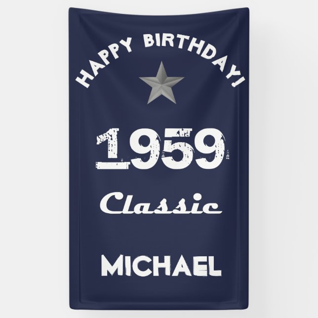Banderoles Classic 1959 60e anniversaire (Vertical)