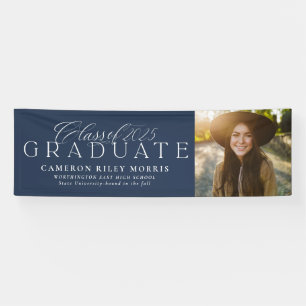 Banderoles Classic class of 2024 Marine graduation photo bann