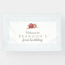 Classic Preppy Baseball First Birthday Party