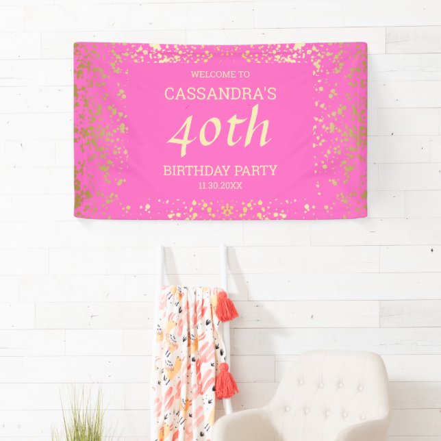 Banderoles Classy Egypt Gold arrose Anniversaire rose (En situation)
