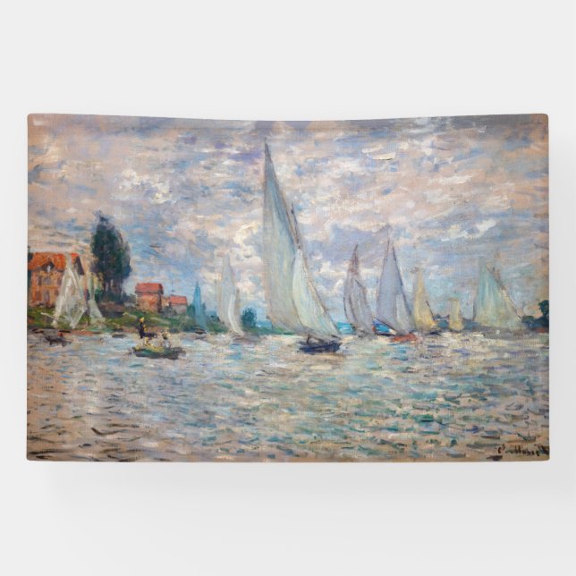 Banderoles Claude Monet - Bateaux Regatta à Argenteuil (Horizontal)