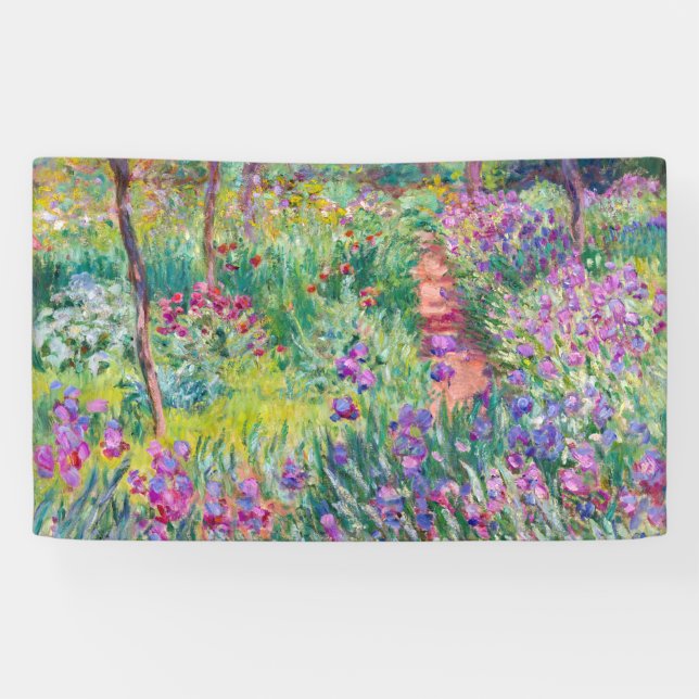 Banderoles Claude Monet - Le jardin d'Iris à Giverny (Horizontal)