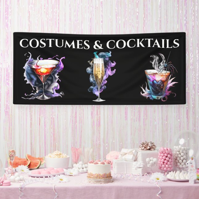 Banderoles Cocktail horreur happy hour éffrayant Halloween (Fête)