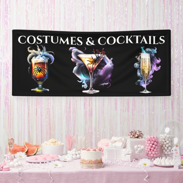 Banderoles Cocktails alcool fumée magique fête Halloween (Fête)