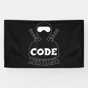 Banderoles Code Ninja Computer Coding Engineer Funny Lovers