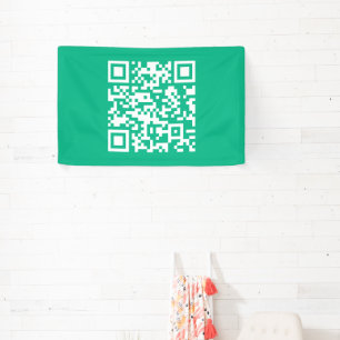 Banderoles Code QR modifiable Générez le vôtre    Vert sarcel