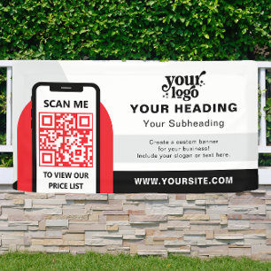 Banderoles Code QR professionnel de marque moderne
