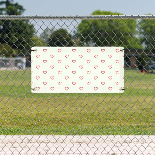 Banderoles Coeurs rouges Motif, mignonne, amour (Insitu)