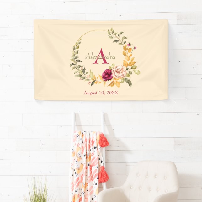 Banderoles Colère Florale Pour Petite Fille (En situation)