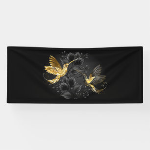 Banderoles Colibri noir et or