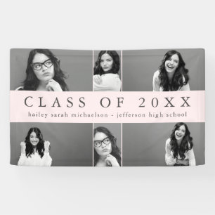 Banderoles Collage de photos avec le nom Blush