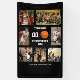 Banderoles Collage de photos de basketball Joueur Personnalis