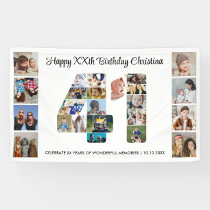 Banderoles Collage de photos numéro 41 pour la fête d'anniver