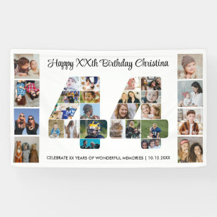 Banderoles Collage de photos numéro 44 pour la fête d'anniver