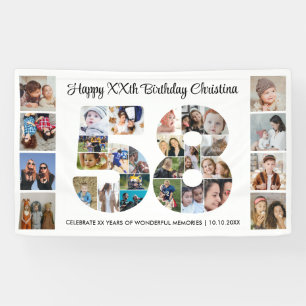 Banderoles Collage de photos numéro 58 pour la 58e fête d'ann