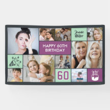 Collage de photos personnalisé pour 60e anniversai