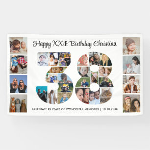 Banderoles Collage de photos pour la fête d'anniversaire des