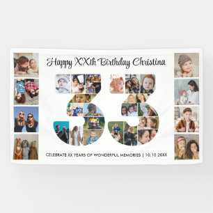 Banderoles Collage de photos pour la fête d'anniversaire des