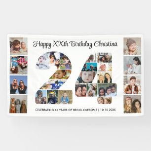 Banderoles Collage de photos pour la fête d'anniversaire numé