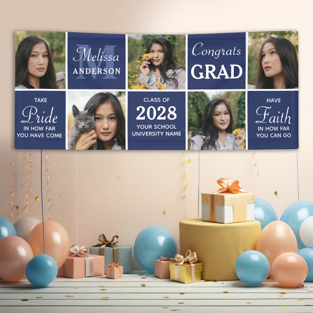 Banderoles Collage photo de la 5e année Diplôme personnalisé (Créateur téléchargé)