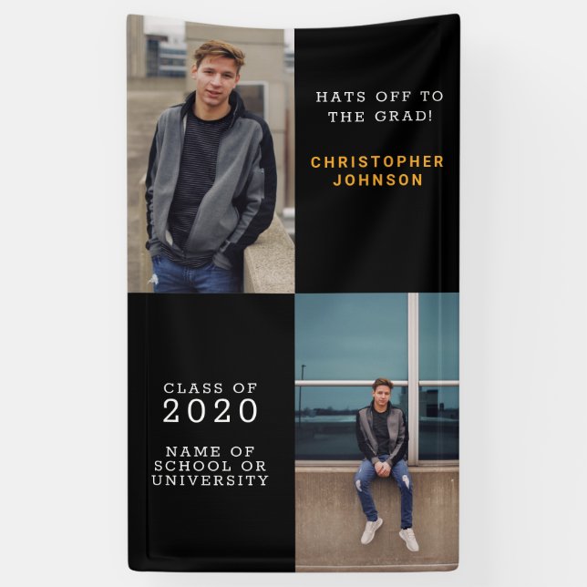 Banderoles Collage photo vertical tendance Graduation (Vertical)