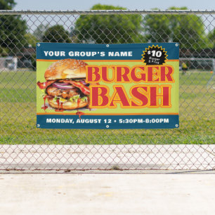Banderoles Collecte de fonds promotionnelle sur mesure Burger