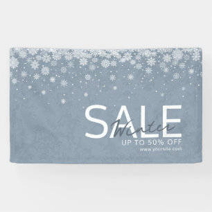 Banderoles Collection Nouvelle Hiver Bleu Aquarelle Hivernale