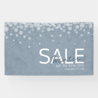 Banderoles Collection Nouvelle Hiver Bleu Aquarelle Hivernale