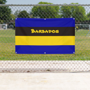 Banderoles Colonnes de bande de drapeau de la Barbade