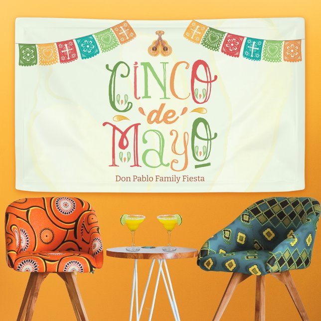 Banderoles Coloré Cinco de Mayo Fiesta Bienvenue (Créateur téléchargé)