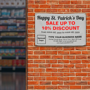 Banderoles Commerce Saint Patrick Vente sur Rectangle gris