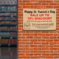 Commerce St Patrick Vente sur rectangle Brown clai