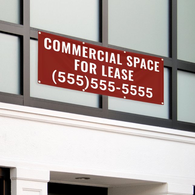 Banderoles Commercial Space for Lease Banner (Bâtiment extérieur)