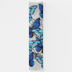 Banderoles Composition des White and Blue Butterflies